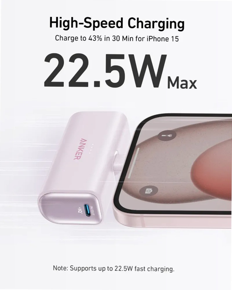 Anker Nano Power Bank (22,5 W, connettore USB-C integrato)