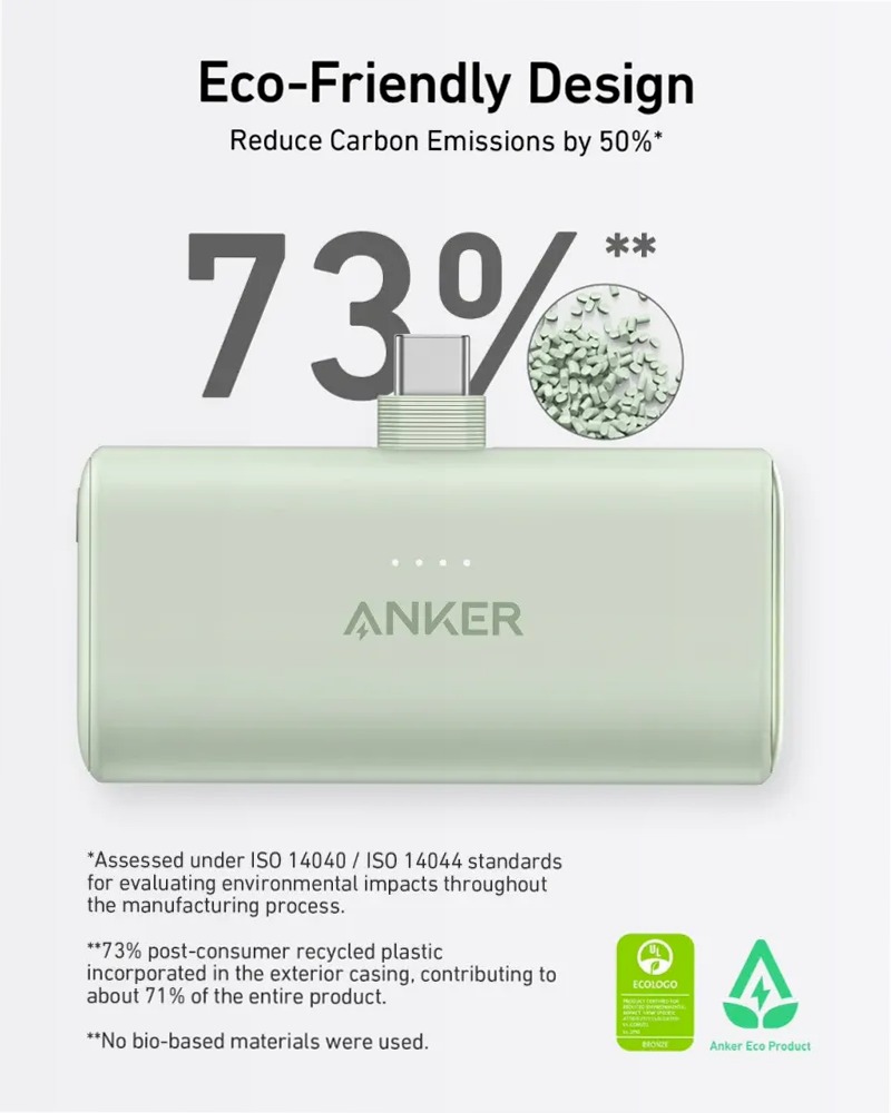 Anker Nano Power Bank (22,5 W, connettore USB-C integrato)