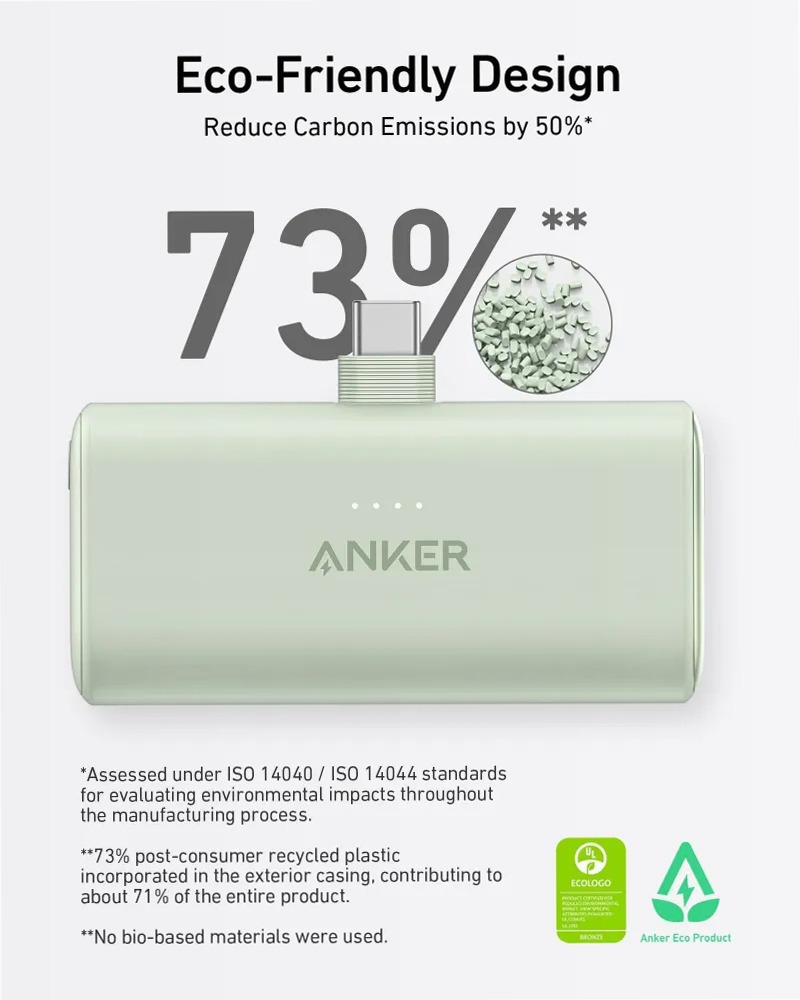 Anker Nano Power Bank (22,5 W, connettore USB-C integrato)