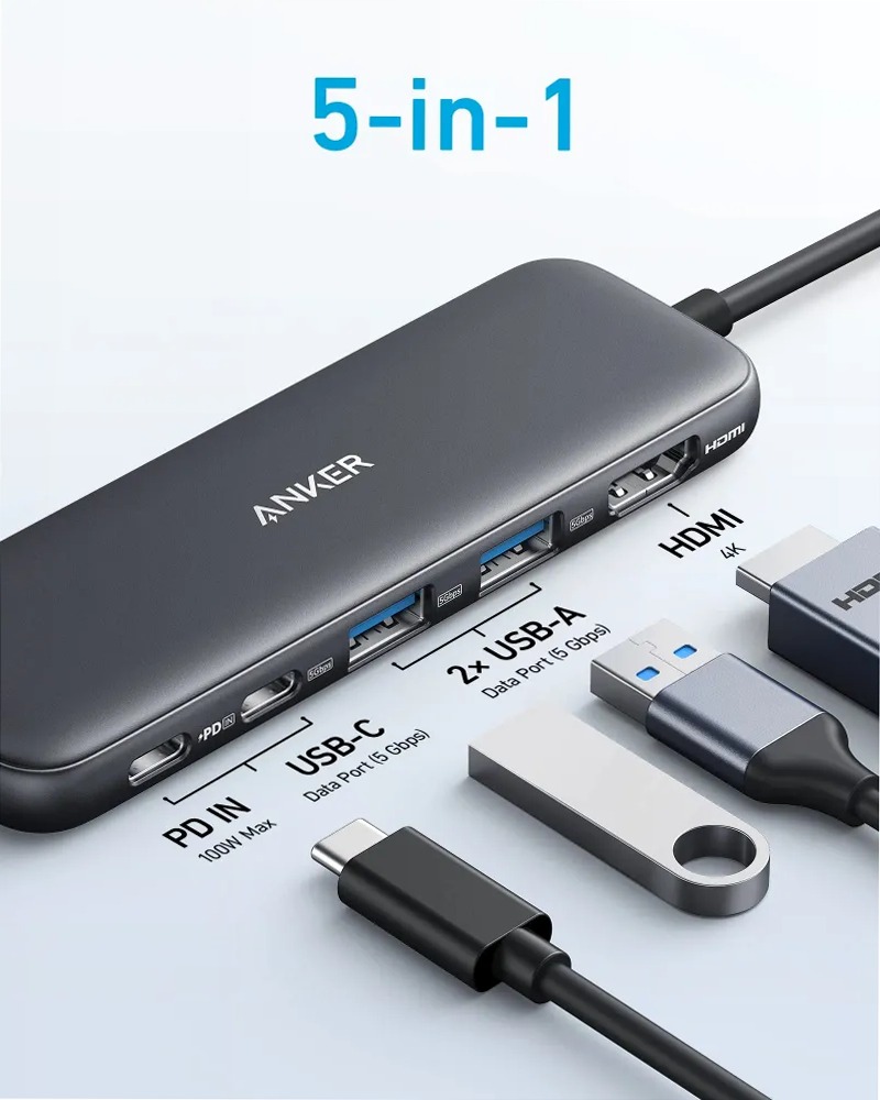 Hub USB-C Anker 332 (5 in 1)