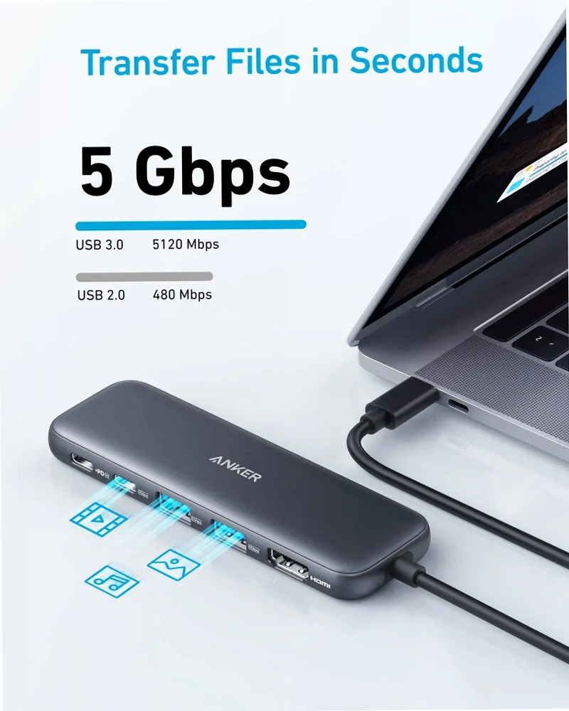 Hub USB-C Anker 332 (5 in 1)