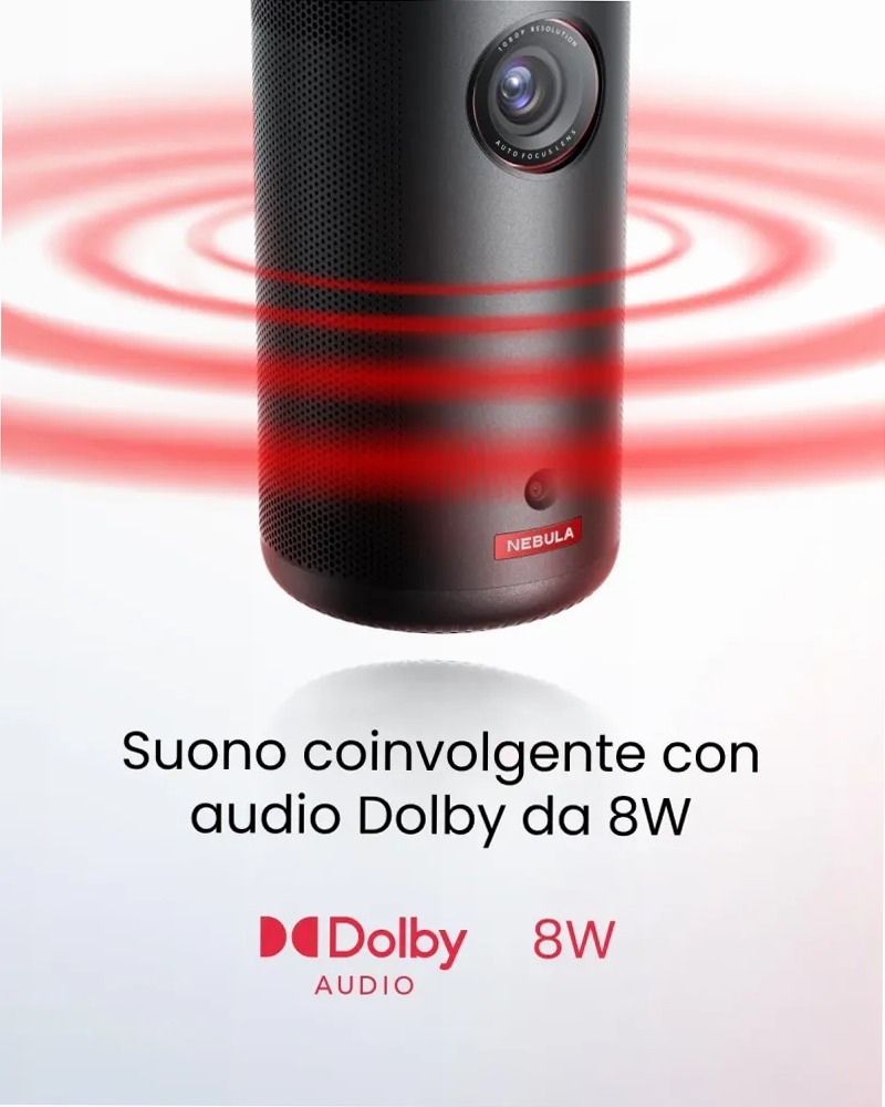 Nebula Capsule 3 (Nuovo) | Mini proiettore Google TV 1080p