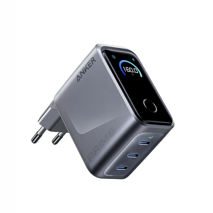 Anker Prime Caricatore (160W, 3 Porte, Display Intelligente)