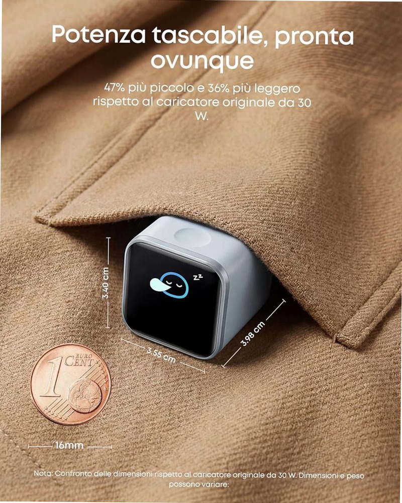 Anker Nano Caricatore (45W, Smart Display)