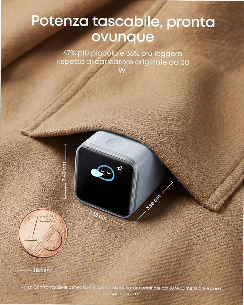 Anker Nano Caricatore (45W, Smart Display)