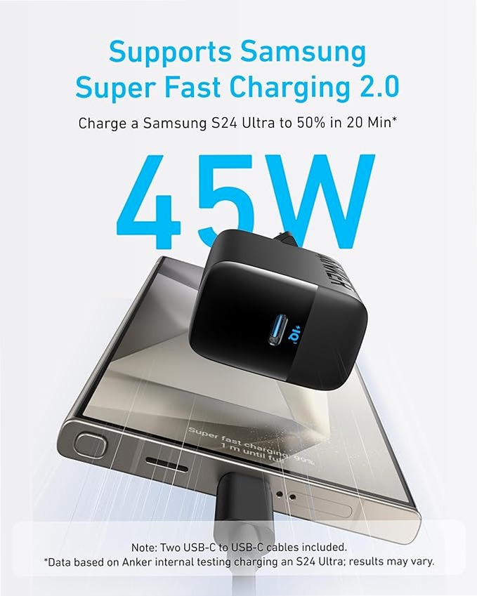 Caricabatterie rapido Anker USB-C da 45 W
