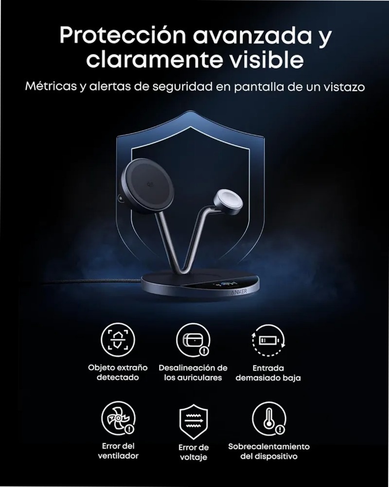 Anker Prime Stazione di Ricarica Wireless(Supporto 3 in 1)
