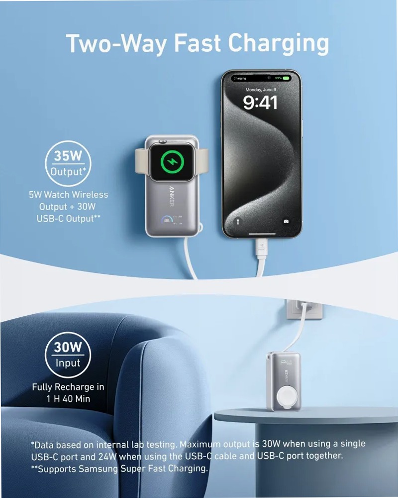 Anker MagGo Power Bank (10K, 35W, per Apple Watch)