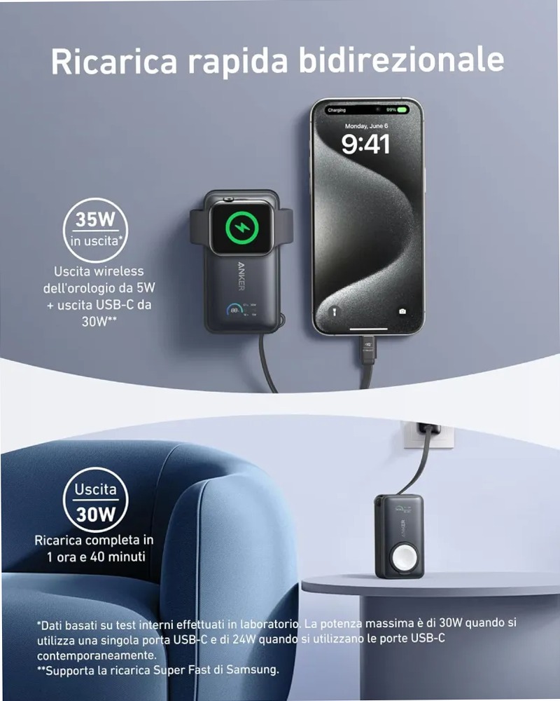 Anker MagGo Power Bank (10K, 35W, per Apple Watch)