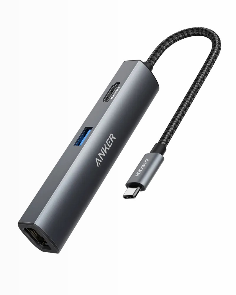 Hub USB-C Anker 533 (5 in 1, sottile)