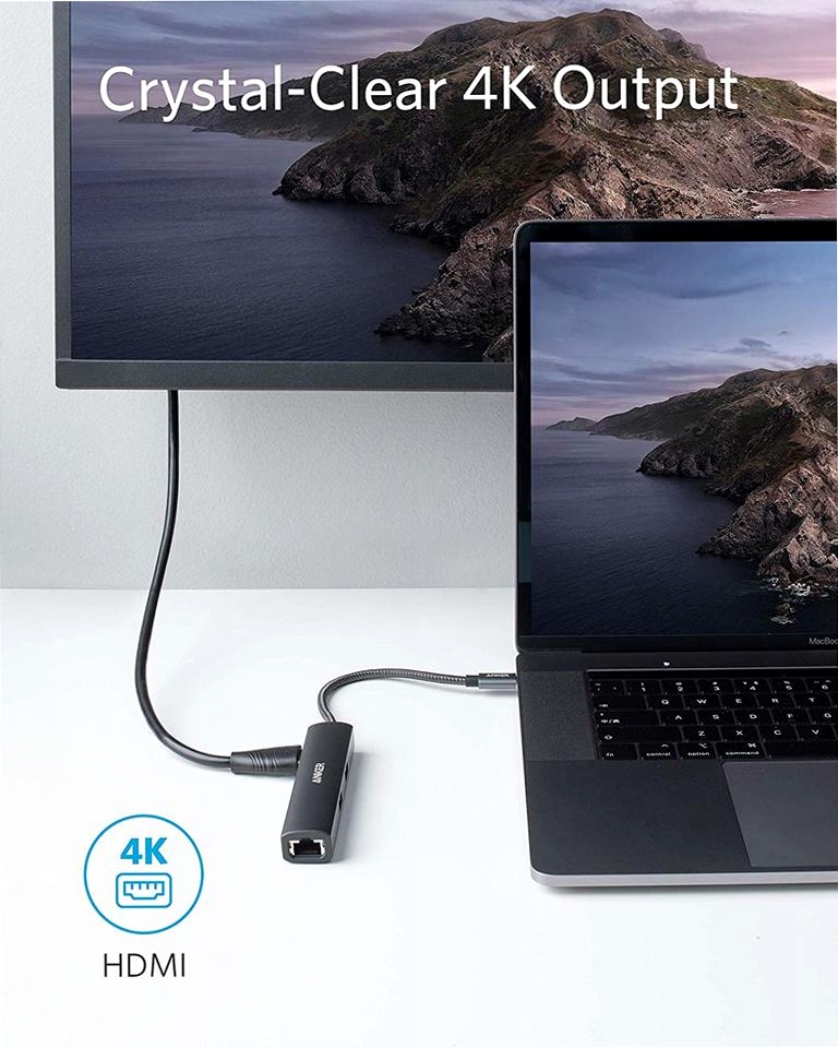 Hub USB-C Anker 533 (5 in 1, sottile)