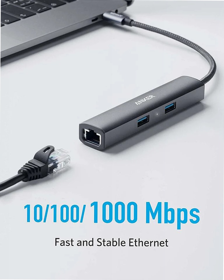 Hub USB-C Anker 533 (5 in 1, sottile)
