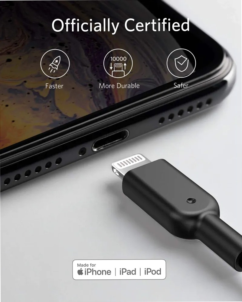 Cavo Anker 321 da USB-A a Lightning (0,9 m / 1,8 m / 3 m)
