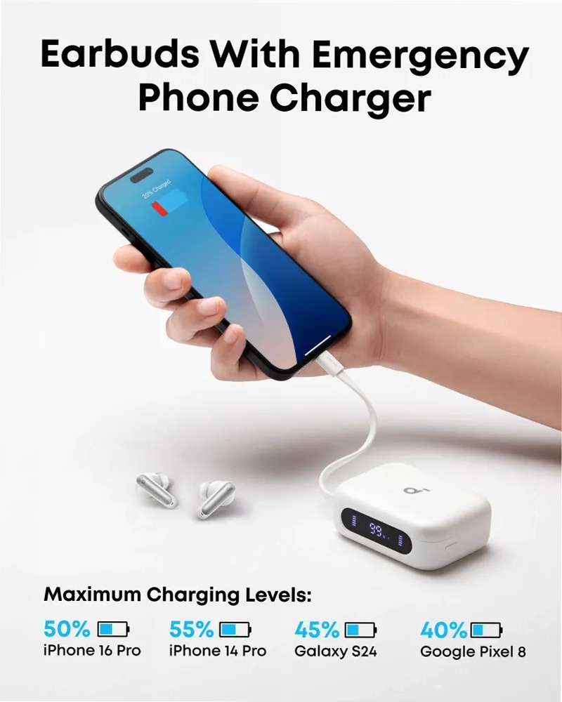 P41i | Auricolari wireless con caricabatterie portatile per telefono (senza adattatore Lightning)