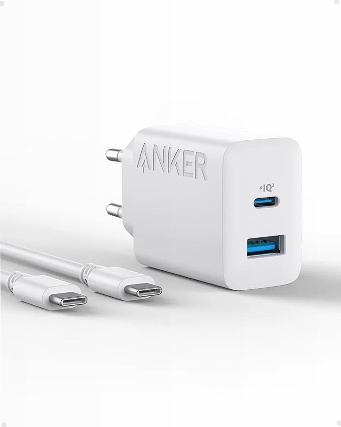 Caricabatterie Anker da 20 W (iPhone/iPad, USB-C, cavo da 1,5 m)