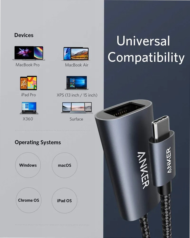 Adattatore PowerExpand da USB-C a Gigabit Ethernet