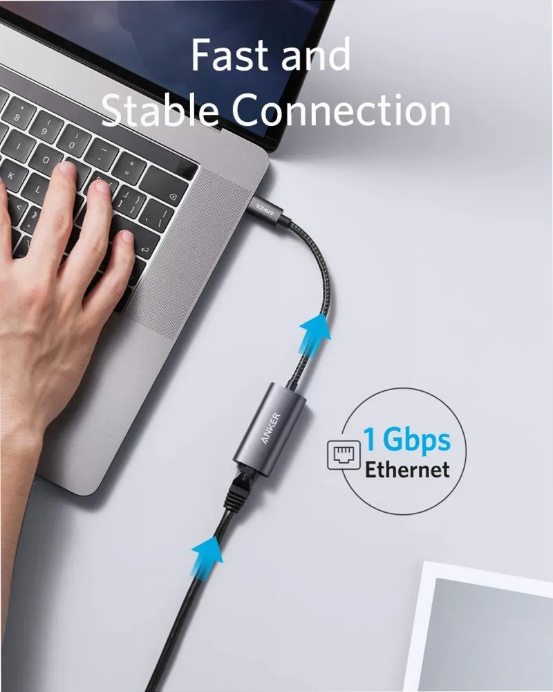 Adattatore PowerExpand da USB-C a Gigabit Ethernet