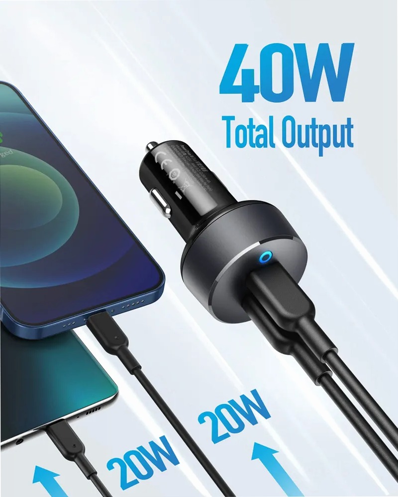 Caricabatterie da auto Anker PowerDrive III Duo USB-C