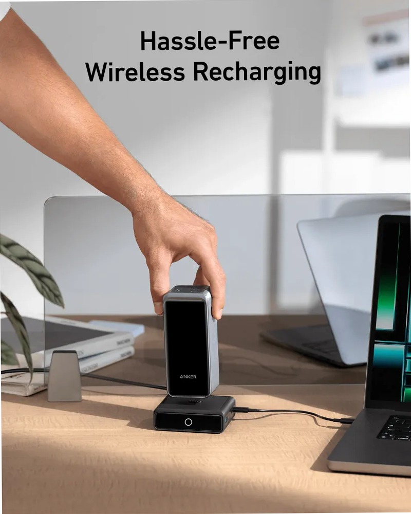 Anker Prime Powerbank (26K, 300W)+Base di ricarica Anker da 100 W per Anker Prime Power Bank