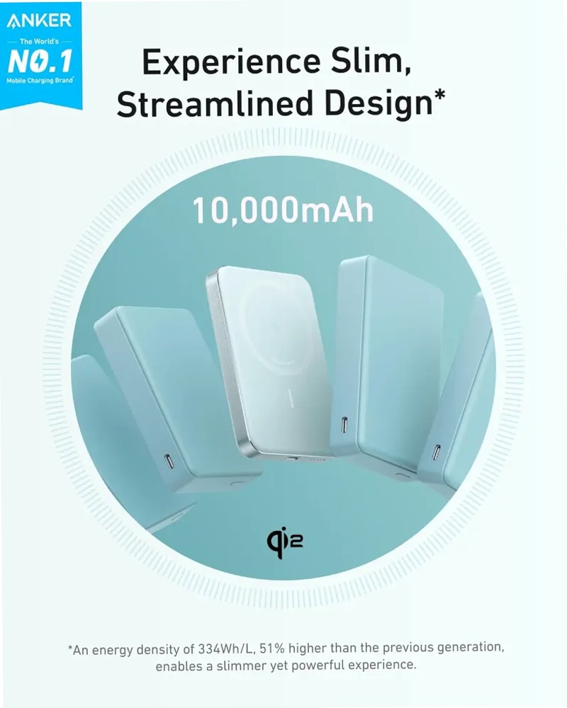 Anker MagGo Power Bank (10K, sottile)