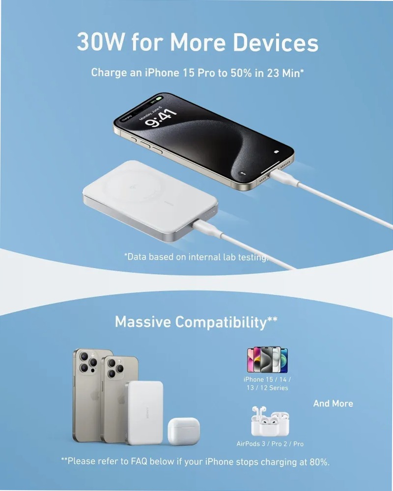 Anker MagGo Power Bank (10K, sottile)