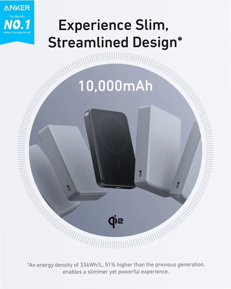 Anker MagGo Power Bank (10K, sottile)