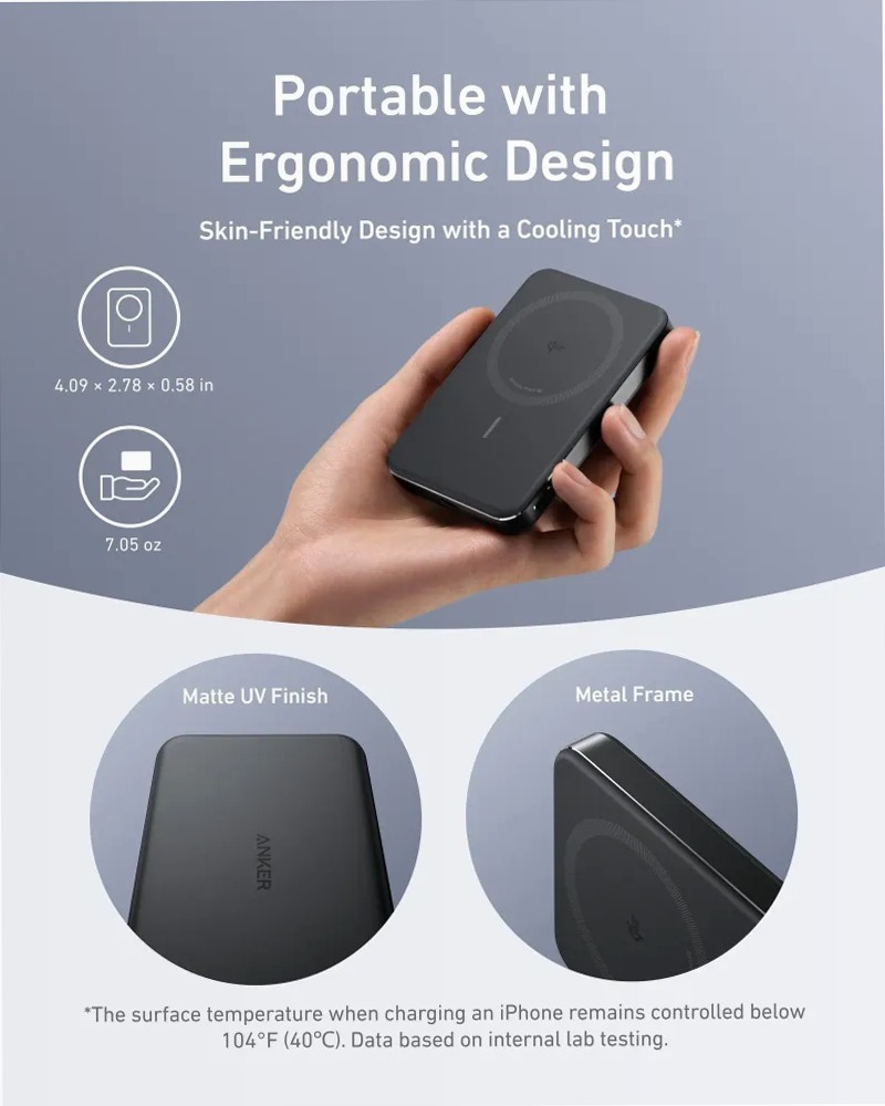 Anker MagGo Power Bank (10K, sottile)