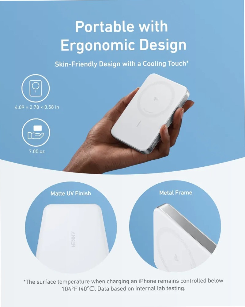Anker MagGo Power Bank (10K, sottile)