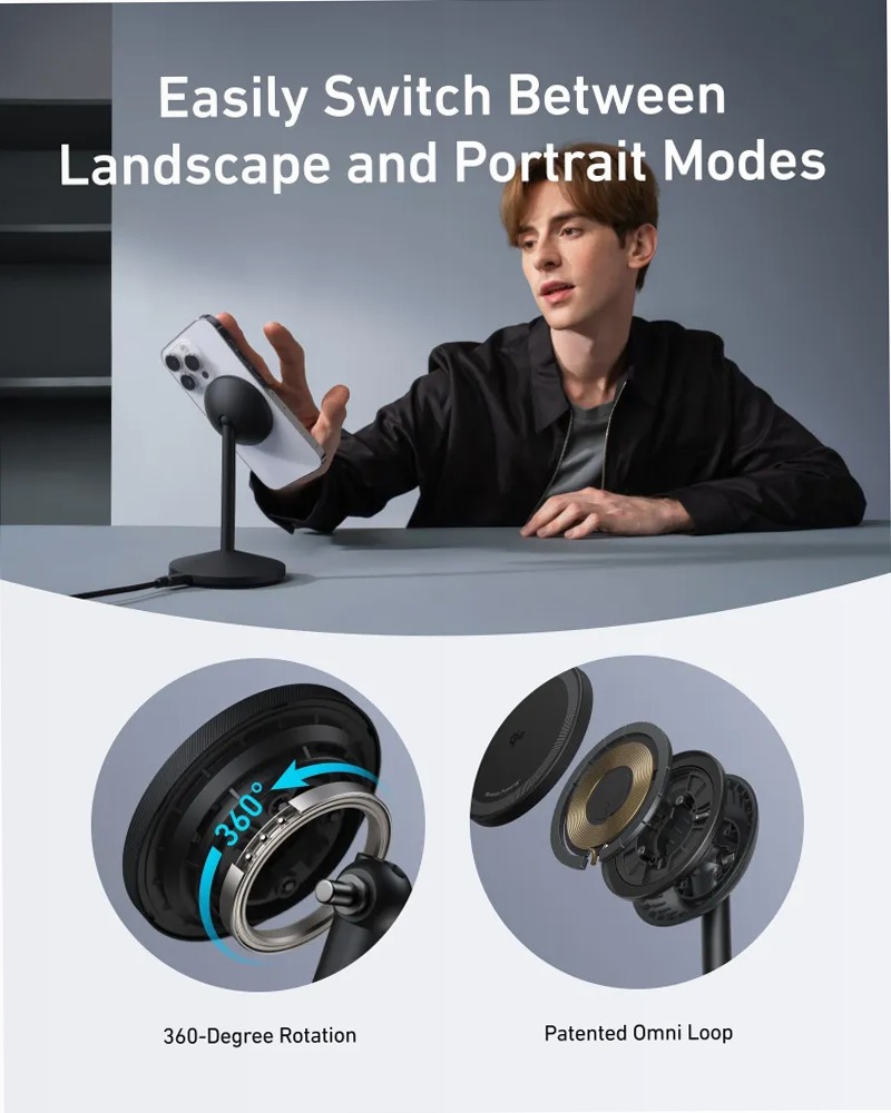 Caricabatterie wireless Anker MagGo (supporto)