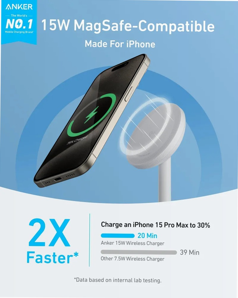 Caricabatterie wireless Anker MagGo (supporto)