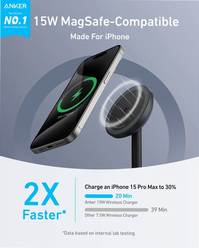Caricabatterie wireless Anker MagGo (supporto)