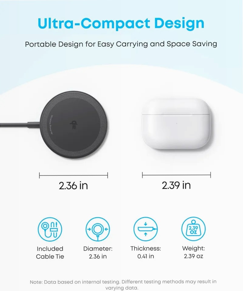 Caricatore wireless MagGo (15W, Pad)
