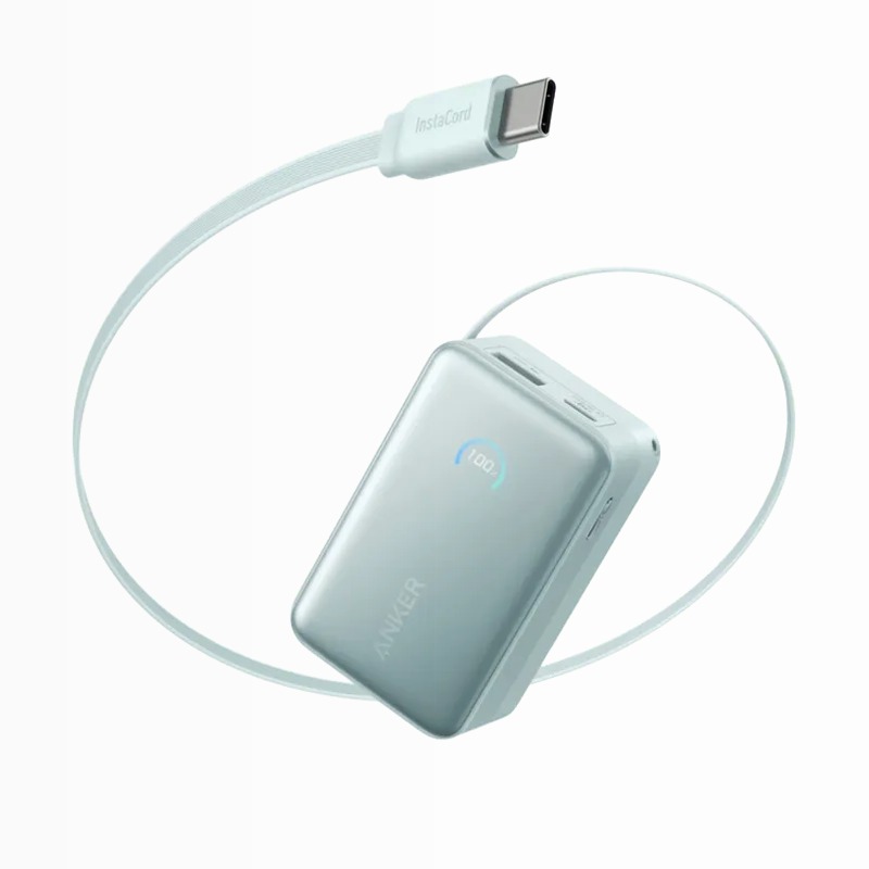 Anker Nano Power Bank (10K, 45W, Built-In Retractable USB-C Cable)