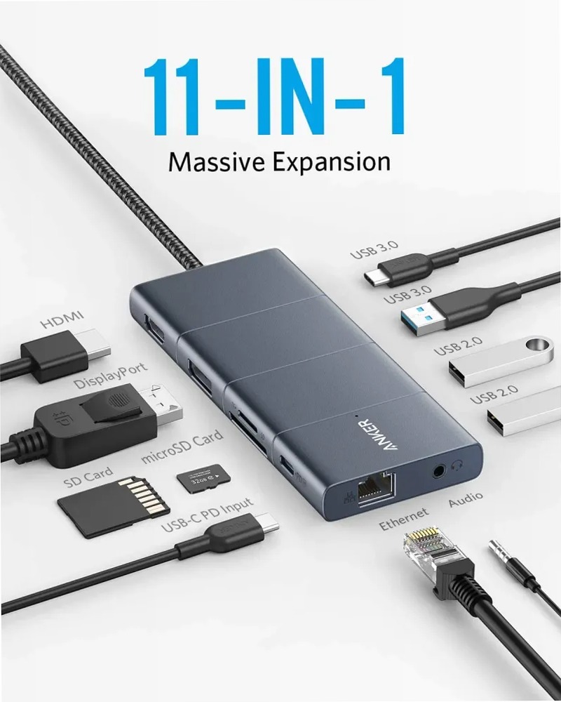 Hub USB-C Anker 563 (11 in 1)