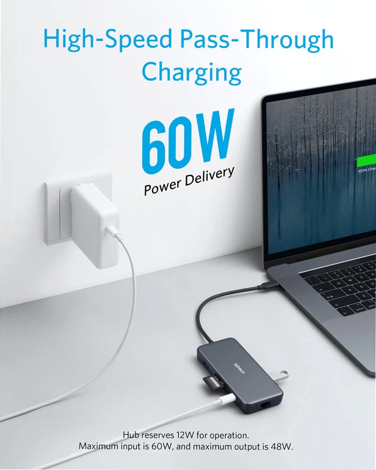 Hub Ethernet Anker PowerExpand+ 7 in 1 USB-C PD