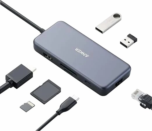 Hub Ethernet Anker PowerExpand+ 7 in 1 USB-C PD