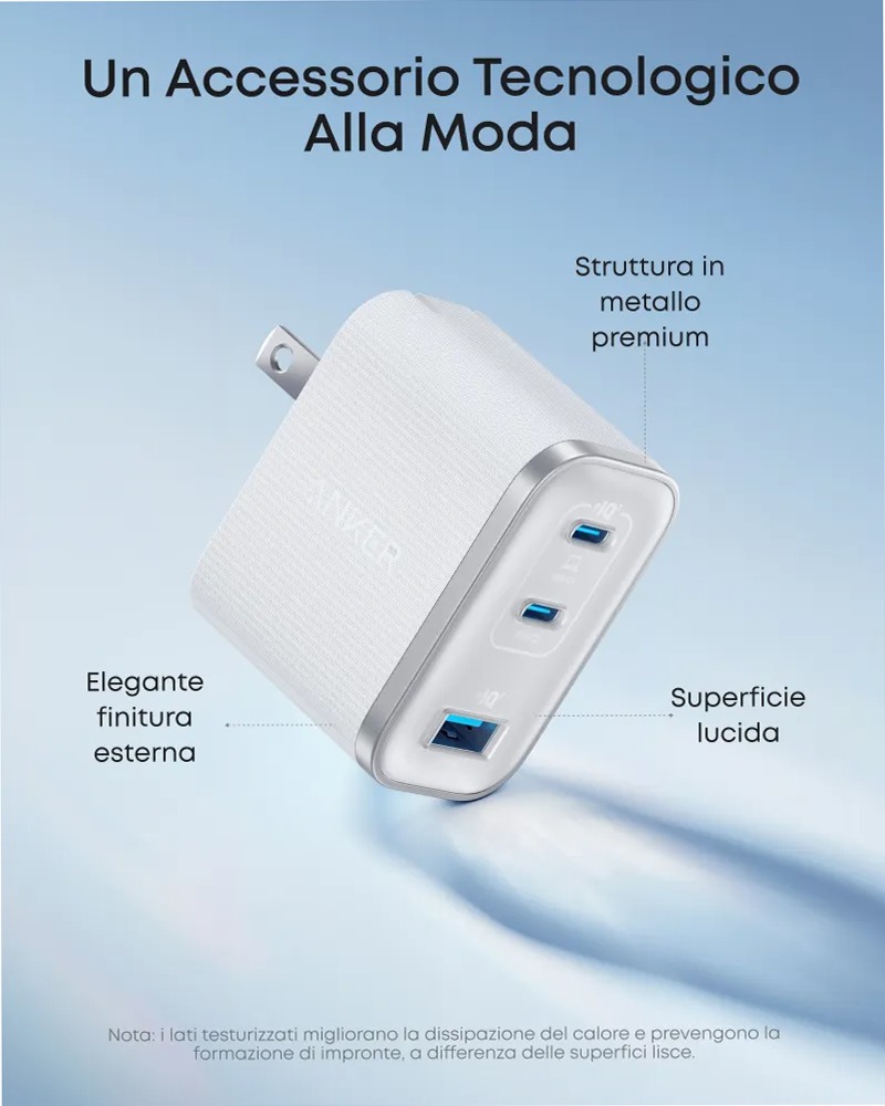 Anker Nano Caricatore (70W, 3 Porte)