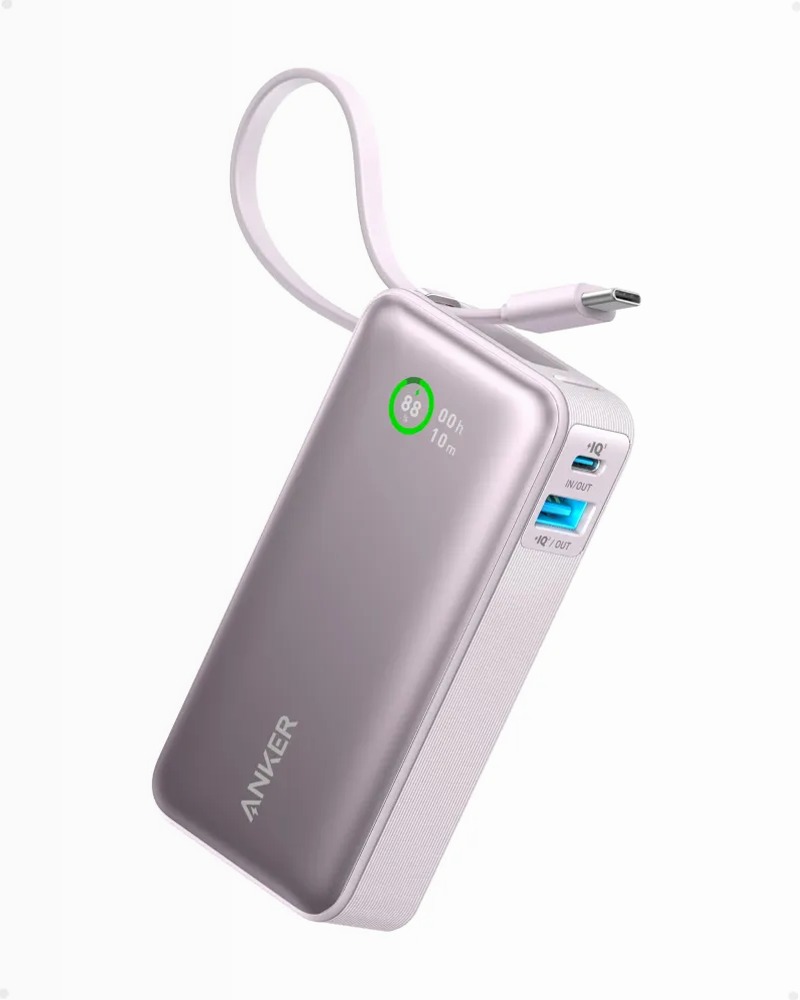 Anker Nano Power Bank (30 W, cavo USB-C integrato)