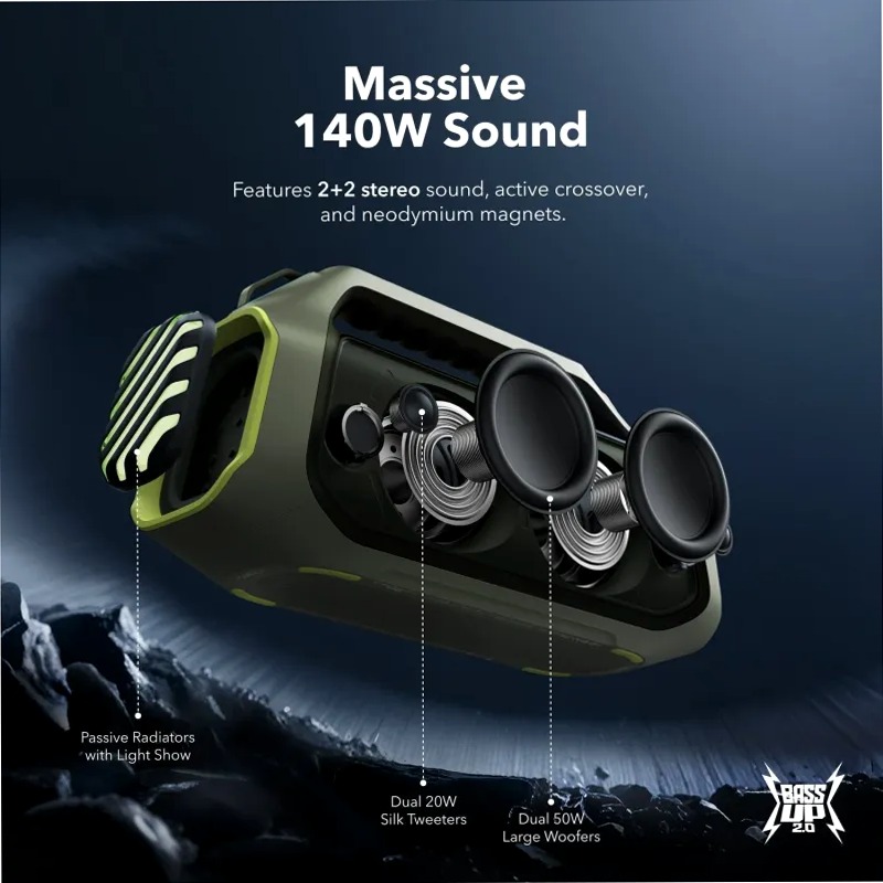soundcore Boom 2 Plus | Altoparlante Bluetooth con bassi potenti