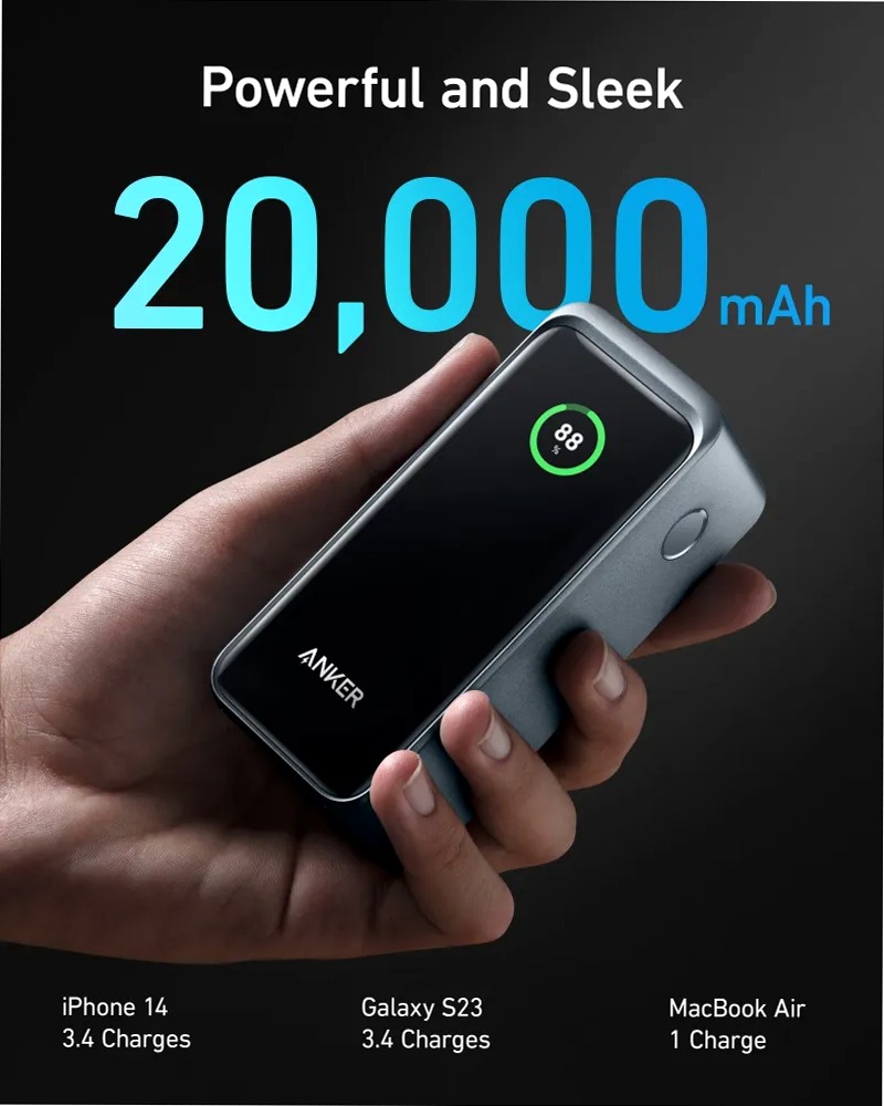 Anker Prime Power Bank da 20000mAh e 200W