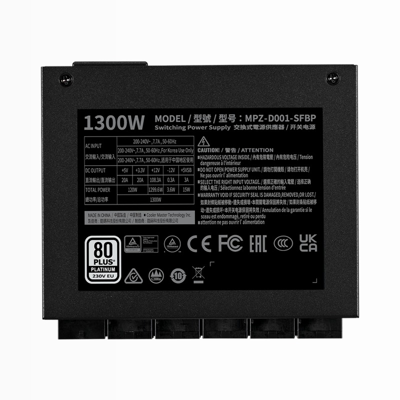 V SFX Platinum 1300 230V ATX 3.1