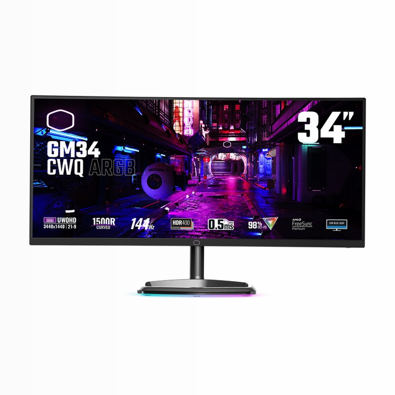 GM34-CWQ ARGB 34" Curved Gaming Monitor 3440 x 1440