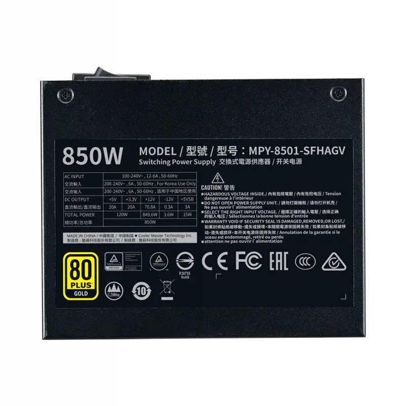 V850 SFX Oro 850W Completamente modulare 80 Plus Gold SFX Alimentazione