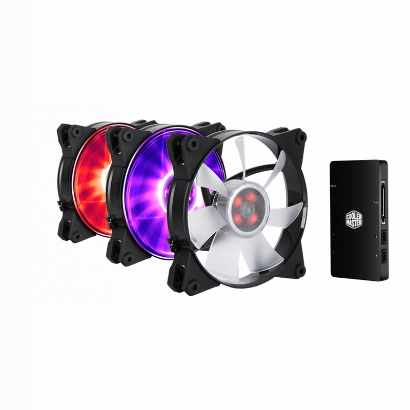 MasterFan Pro 120 Air Flow RGB 3 in 1 con controller LED RGB 120mm