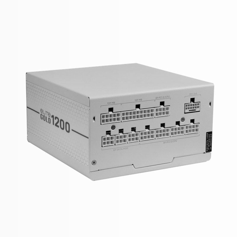Elite Gold 1200 White Edition (All-Japanese Capacitors) | ATX 3.1 High-Efficiency PSU 80 Plus Gold