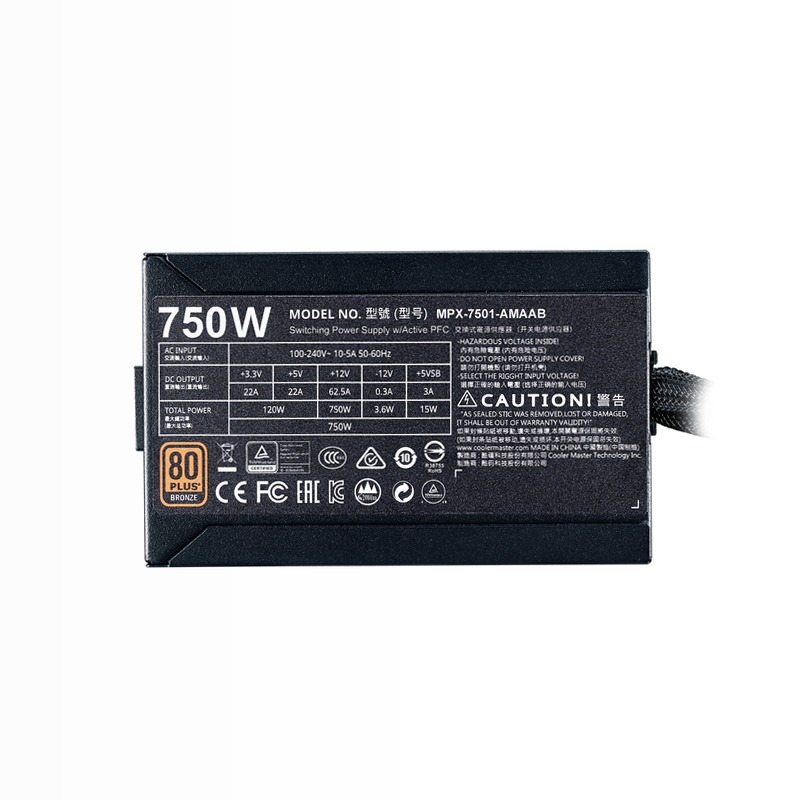 MasterWatt 750 TUF Gaming Edition 80 Plus Bronze Semi modulare