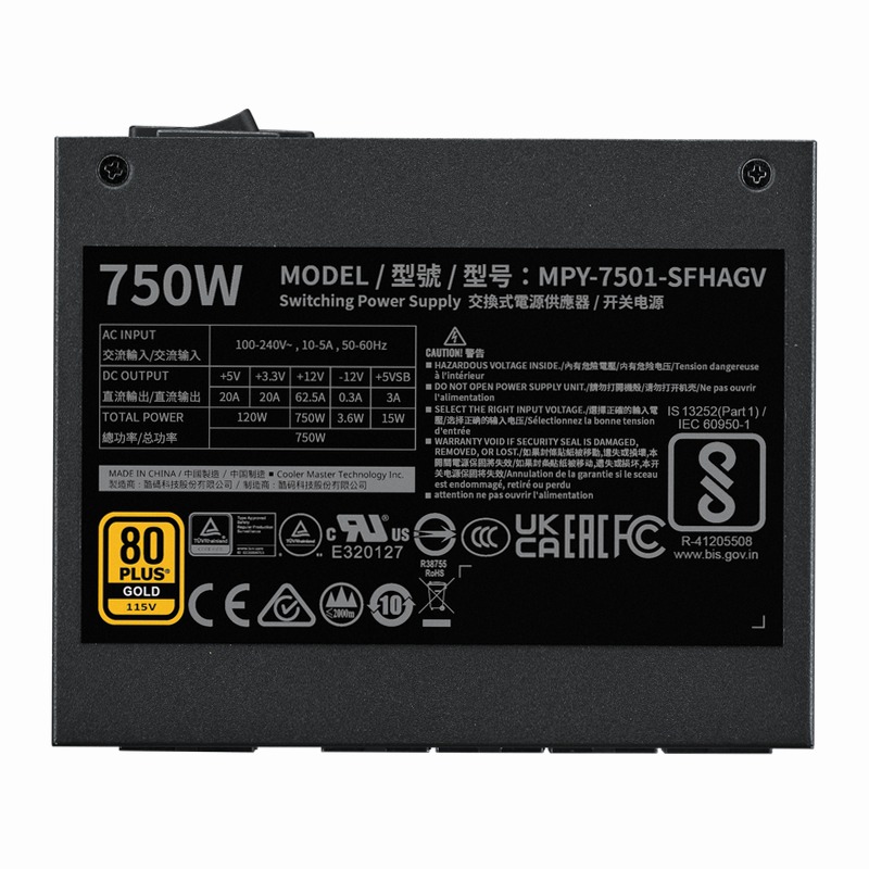 V SFX Gold 750 ATX 3.1 80 Plus Gold