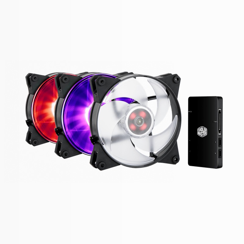 MasterFan Pro 140 Air Pressure RGB 3 in 1 with RGB LED Controller 140mm