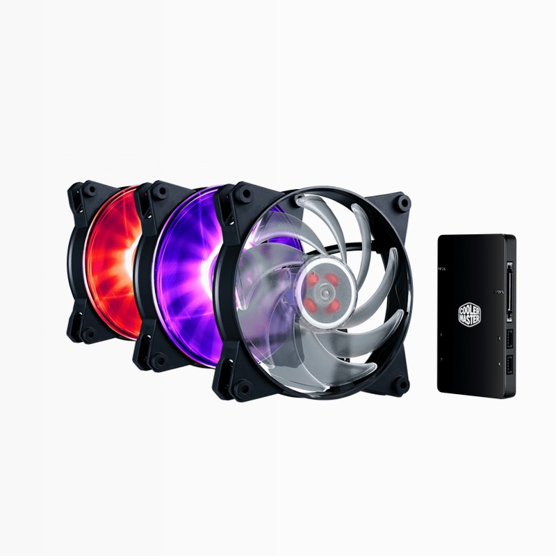 MasterFan Pro 120 Air Balance RGB 3 in 1 con controller LED RGB 120mm