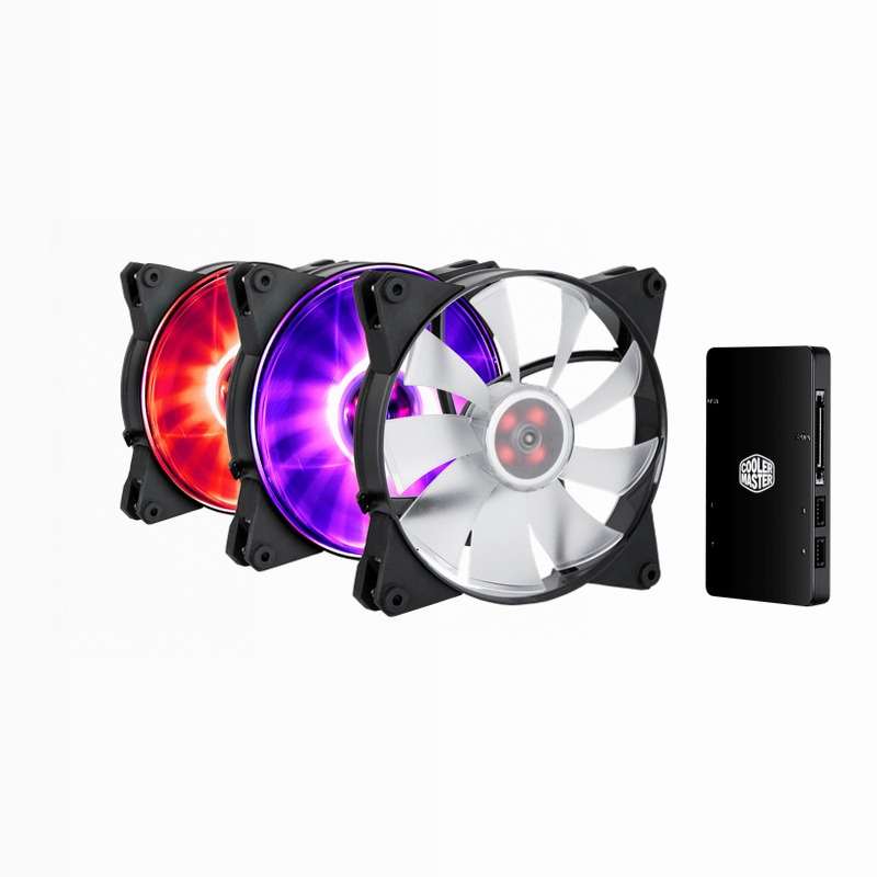 MasterFan Pro 140 Air Flow RGB 3 in 1 con controller LED RGB 140mm